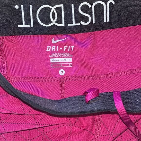 EXCELLENT CONDITION WOMEN’S SIZE SMALL NIKE JUST DO IT DRI-FIT LEGGINGS - Picture 6 of 9
